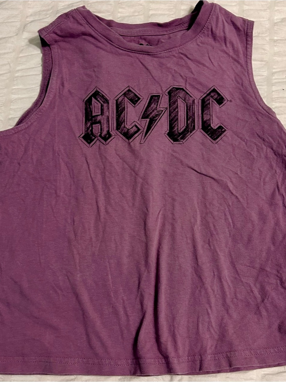 AC/DC Light Purple Graphic Band Tee